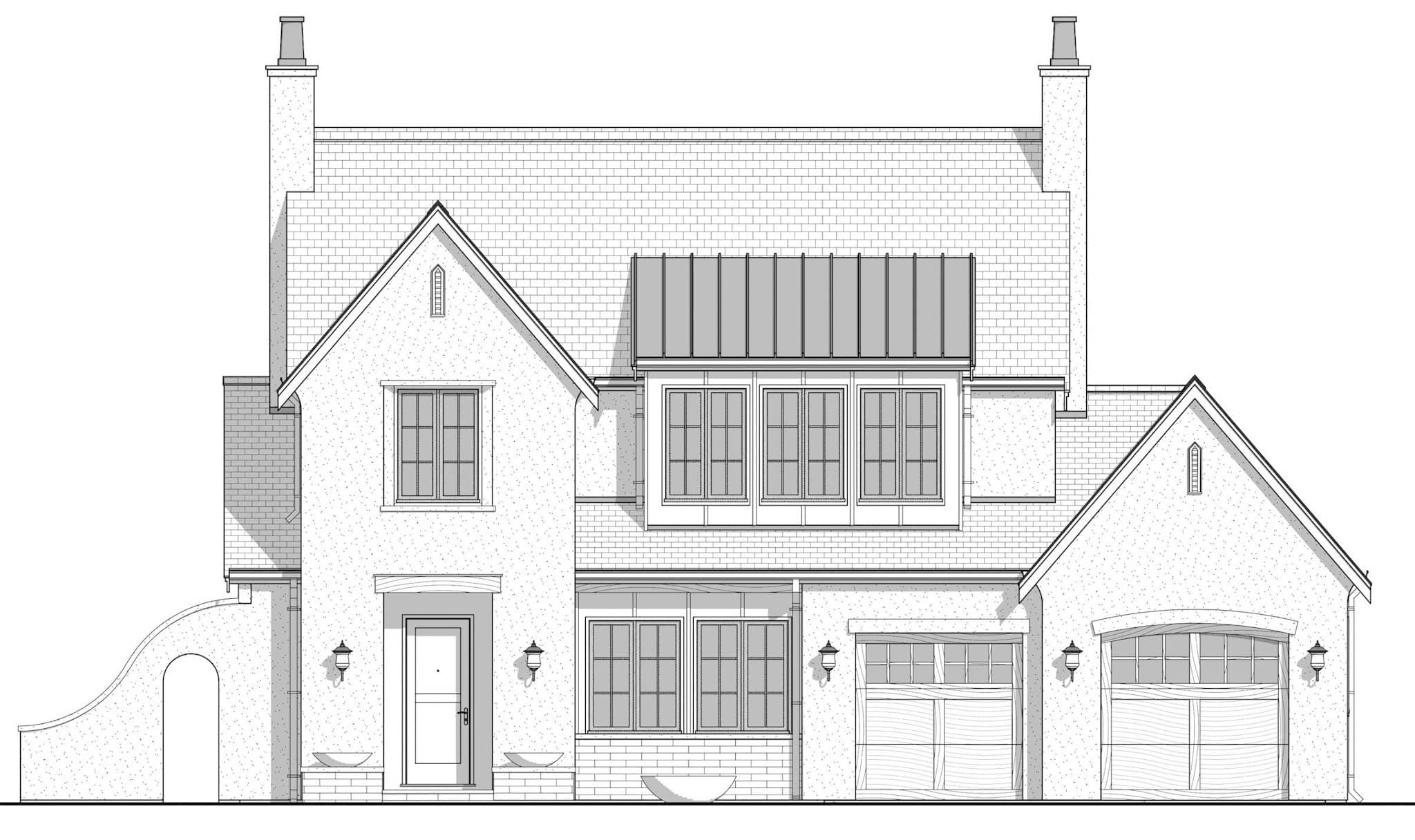 Home Plan Front Elevation of this 5-Bedroom,2525 Sq Ft Plan -211-1083