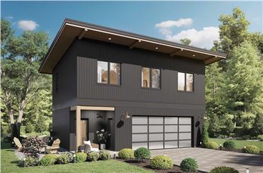 2-Bedroom, 886 Sq Ft Garage w/Apartments Home Plan #211-1089