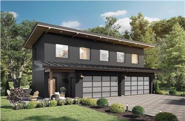 1-Bedroom, 968 Sq Ft Garage w/Apartments Home Plan - #211-1090