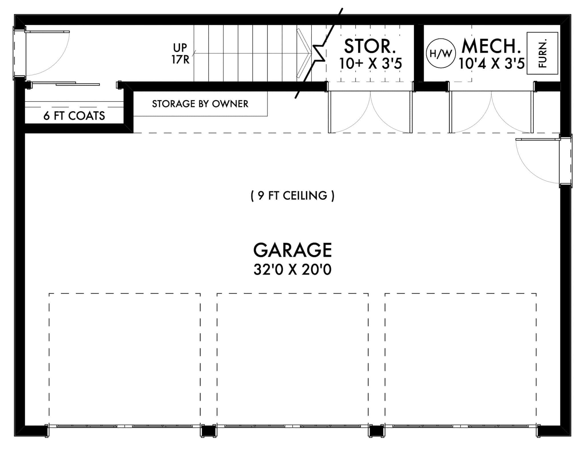 Main Level of Garage w/Apartments Plan #211-1091