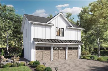 2-Bedroom, 899 Sq Ft Garage w/Apartments Home Plan #211-1091
