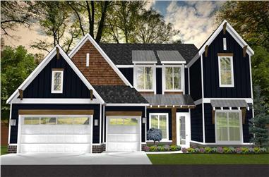 4-Bedroom, 3295 Sq Ft Modern Farmhouse House Plan - 212-1009 - Front Exterior