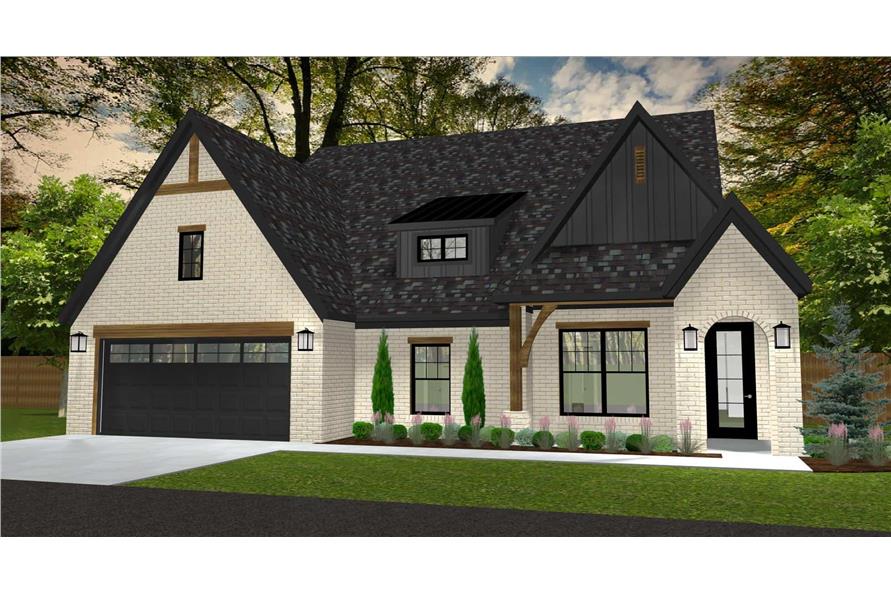 Tudor House Plan 3 Bedrms, 2.5 Baths 2000 Sq Ft 2121010