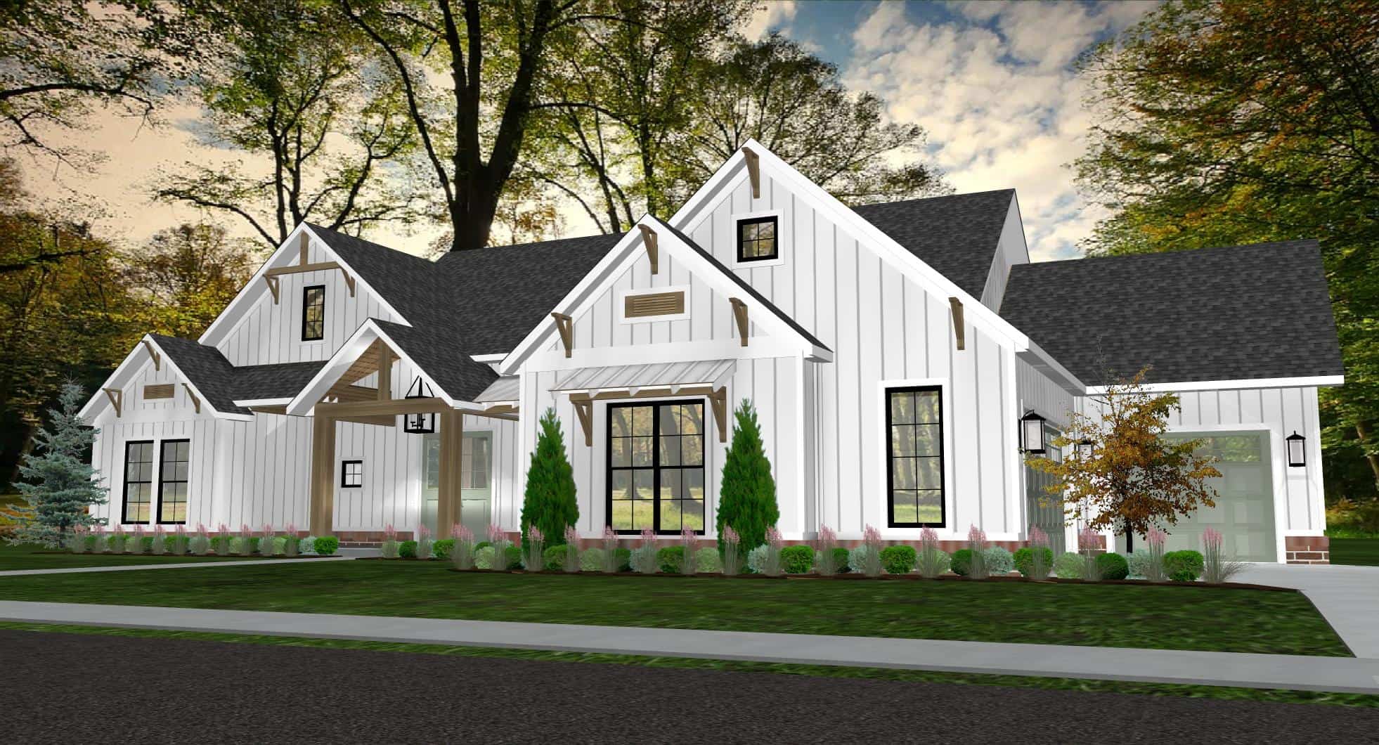 Right Side View of this 3-Bedroom, 2205 Sq Ft Plan - 212-1011