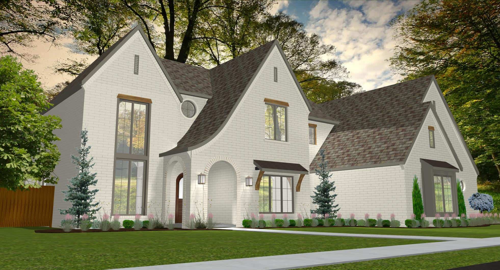 Left Side View of this 4-Bedroom, 3438 Sq Ft Plan - 212-1012