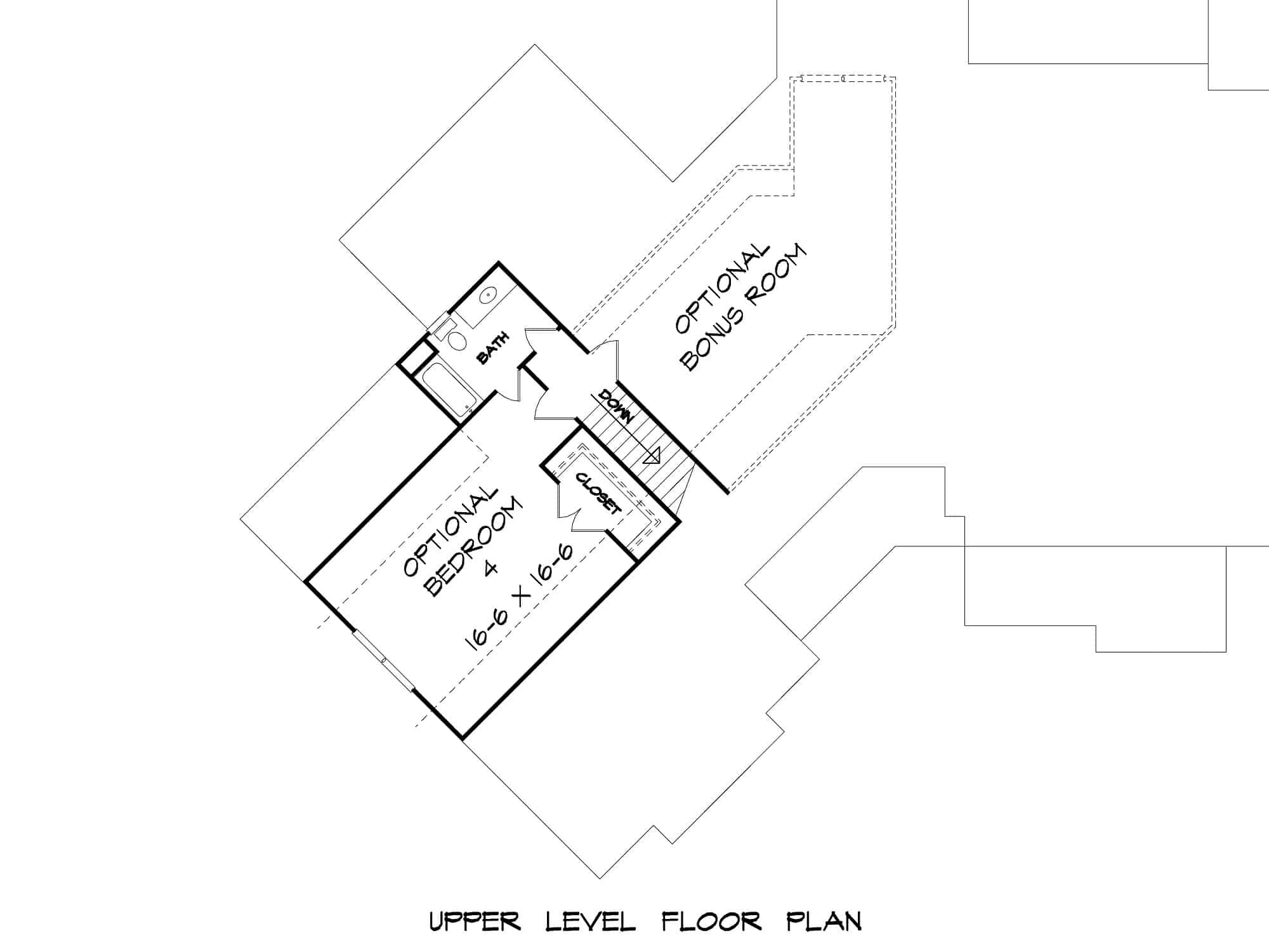 Upper Level of Craftsman Plan #213-1005