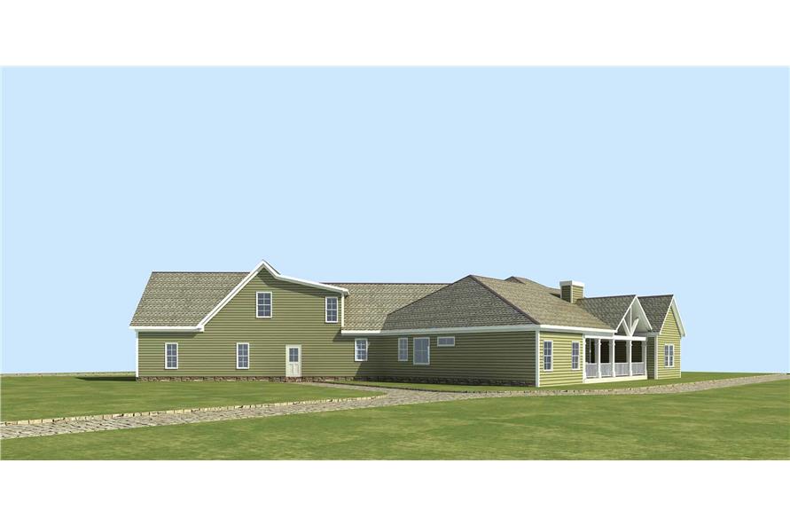 Rear View of this 4-Bedroom,2971 Sq Ft Plan -213-1028