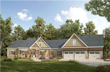 Traditional Home Plan - 4 Bedrms, 3.5 Baths - 2971 Sq Ft