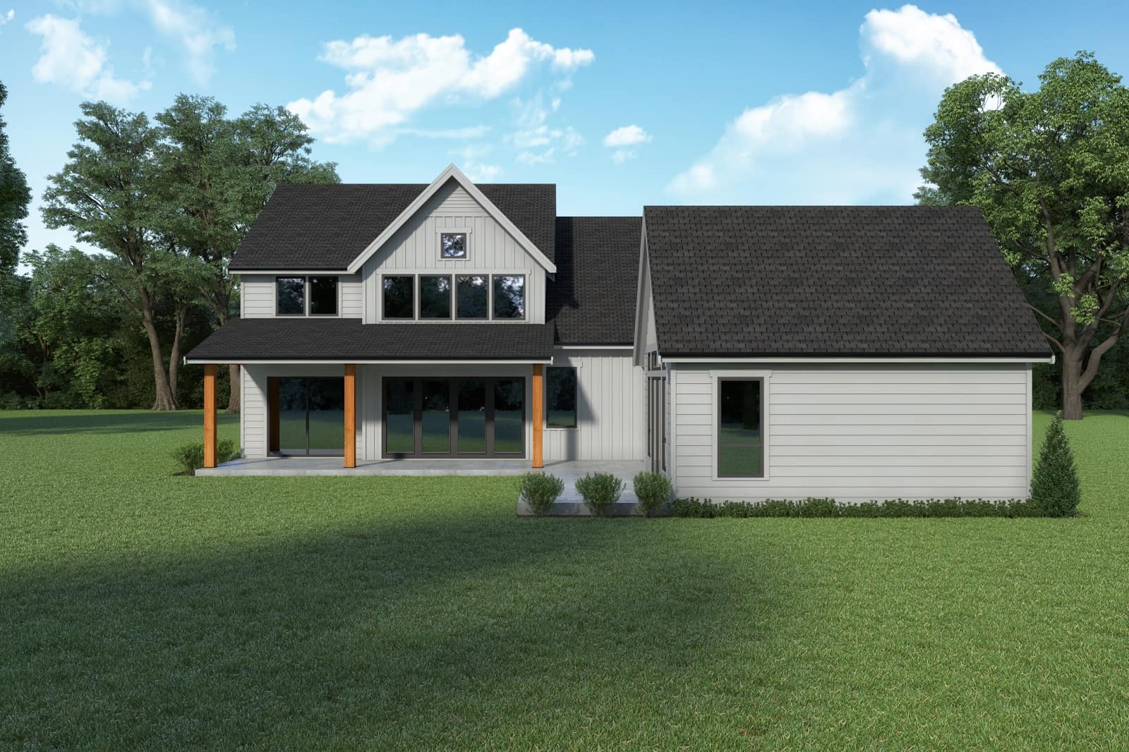 Rear View of this 4-Bedroom,3082 Sq Ft Plan -214-1003