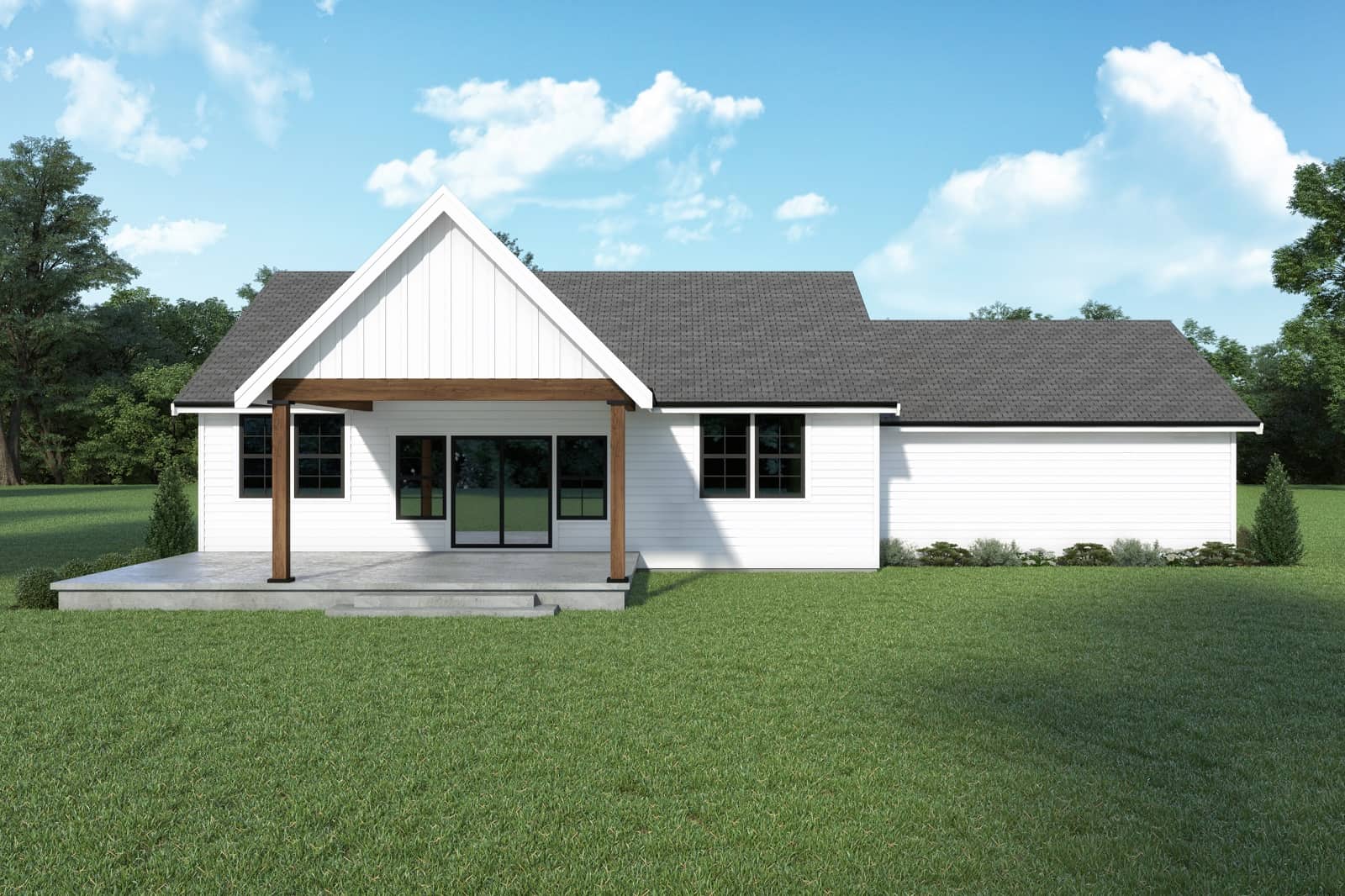 Rear View of this 2-Bedroom,1248 Sq Ft Plan -214-1004