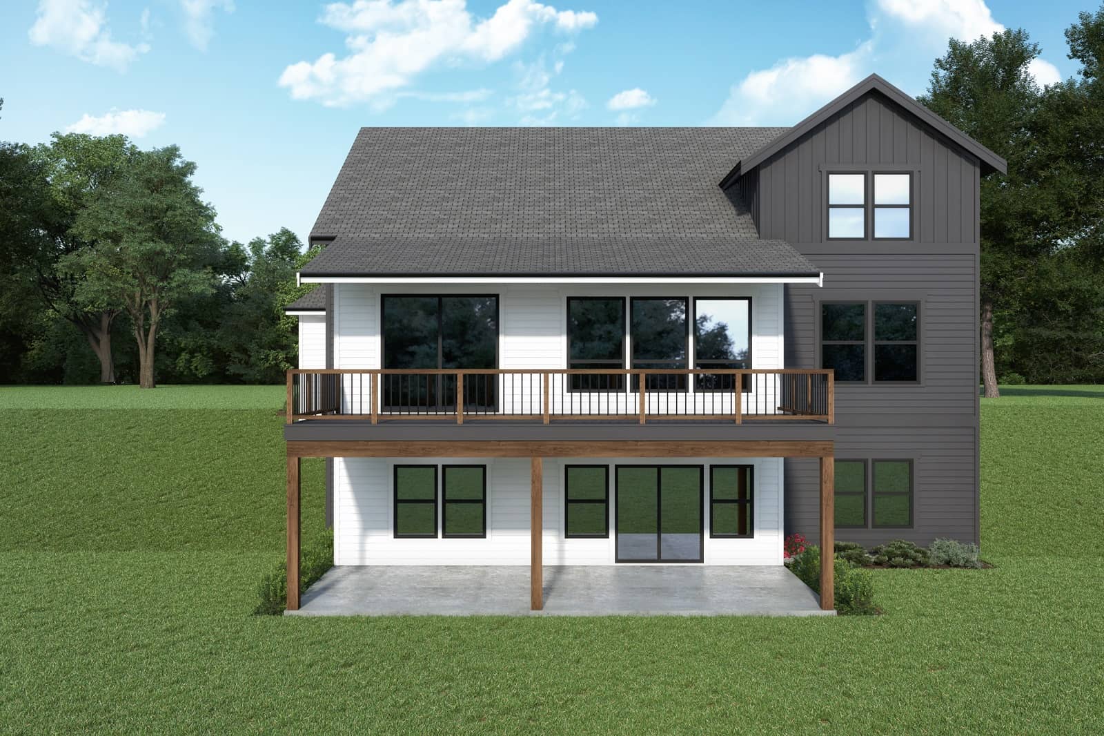 Rear View of this 3-Bedroom,2134 Sq Ft Plan -214-1007
