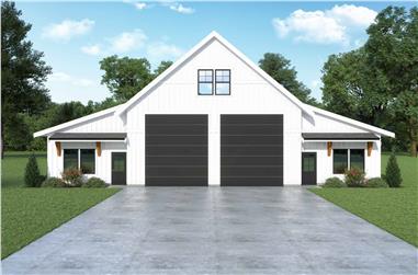 2-Bedroom, 924 Sq Ft Barn Style Home Plan - 214-1009 - Main Exterior