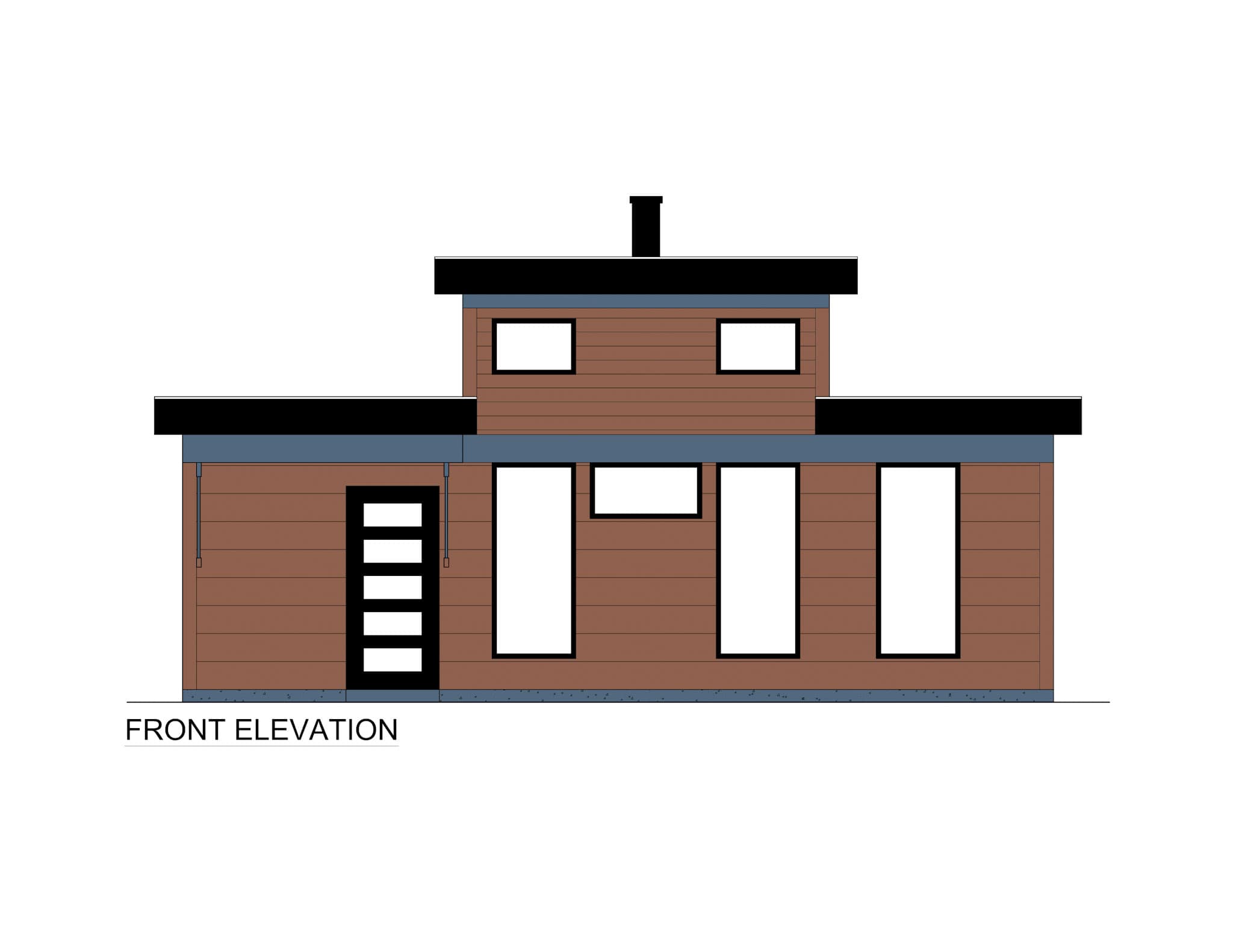 Home Plan Front Elevation of this 1-Bedroom,651 Sq Ft Plan -216-1000