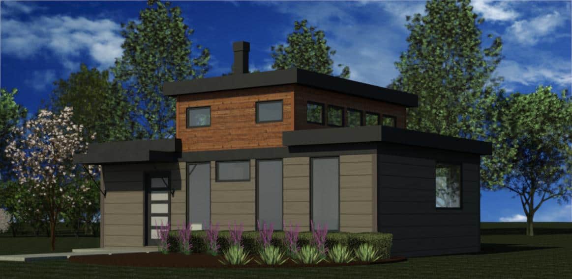 Front View of this 1-Bedroom,651 Sq Ft Plan -216-1000