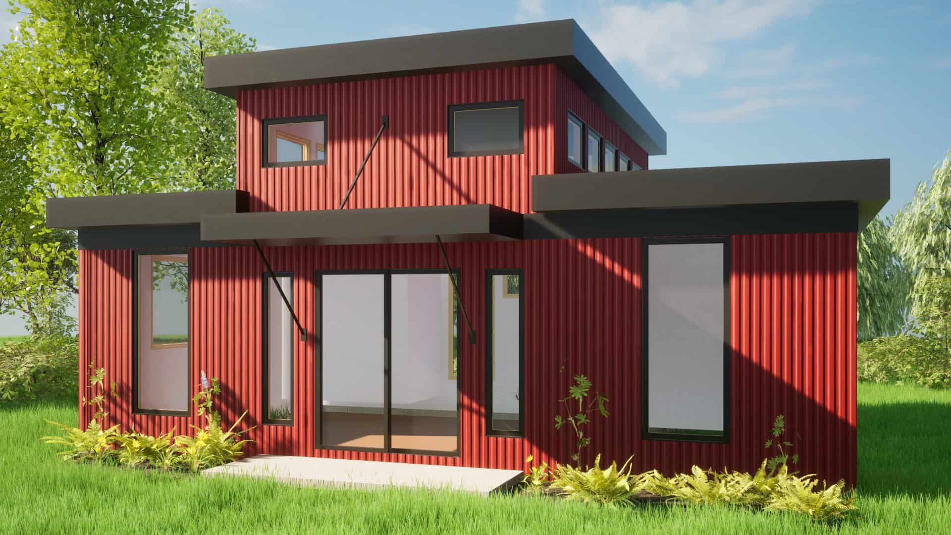 Rear View of this 1-Bedroom,651 Sq Ft Plan -216-1000