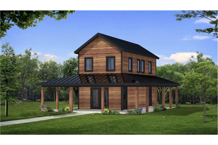 Rustic Home Plan - 3 Bedrms, 2 Baths - 918 Sq Ft - #216-1006
