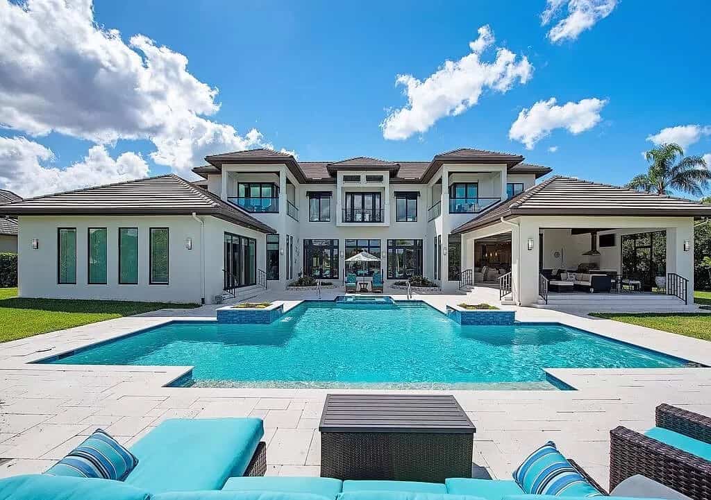 Rear View of this 4-Bedroom,7117 Sq Ft Plan -219-1003