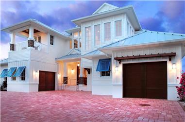 Florida Style Home Plan - 4 Bedrms, 5.5 Baths - 4450 Sq Ft - #219-1015