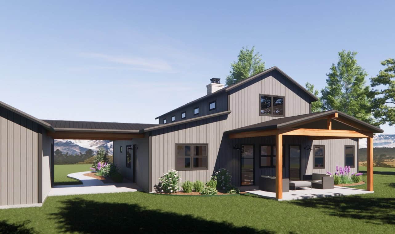 Rear View of this 3-Bedroom,2500 Sq Ft Plan -220-1001