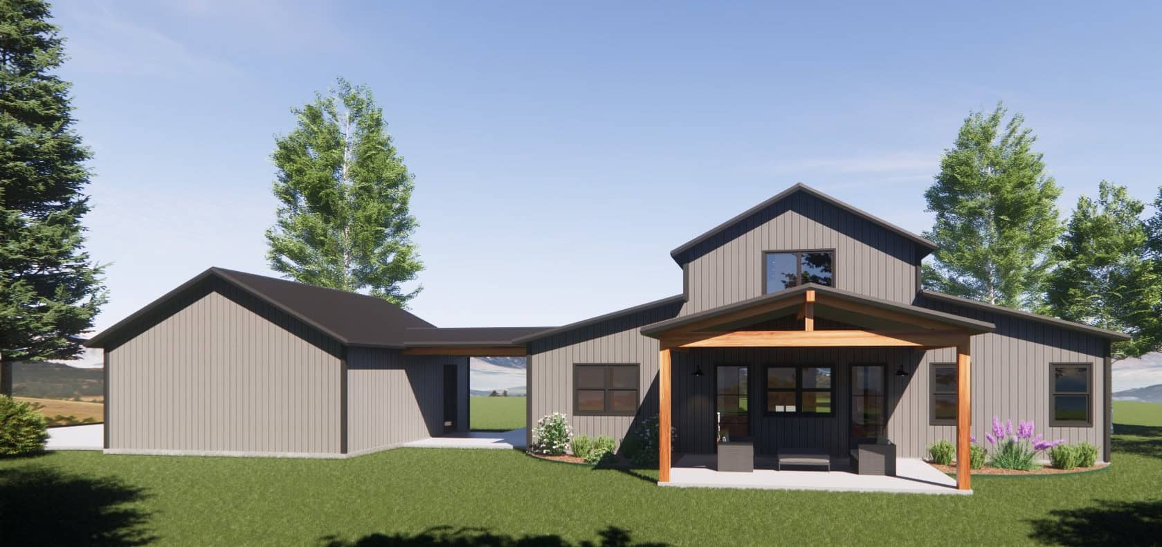 Rear View of this 3-Bedroom,2500 Sq Ft Plan -220-1001