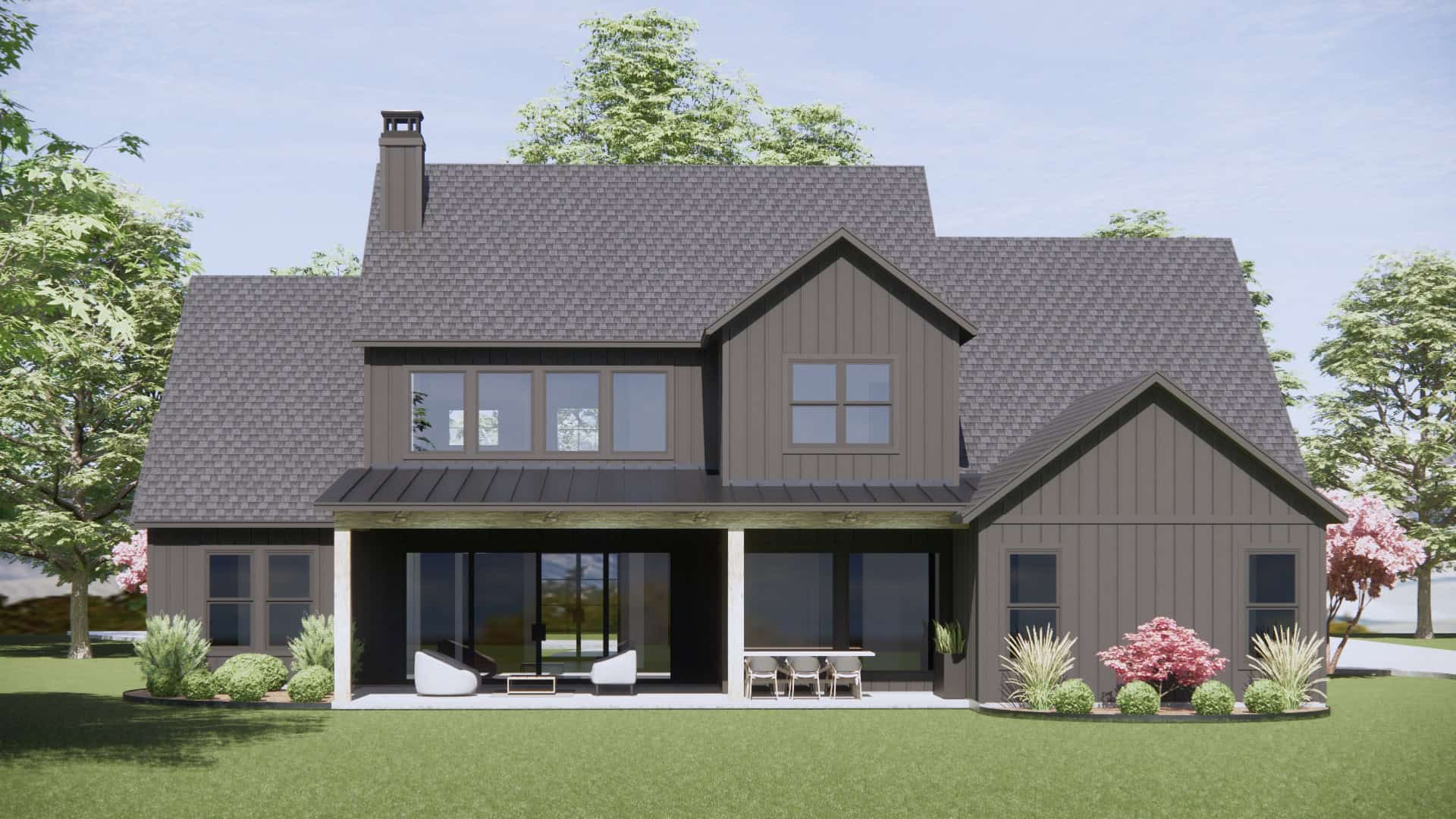 Rear View of this 4-Bedroom,3880 Sq Ft Plan -220-1006