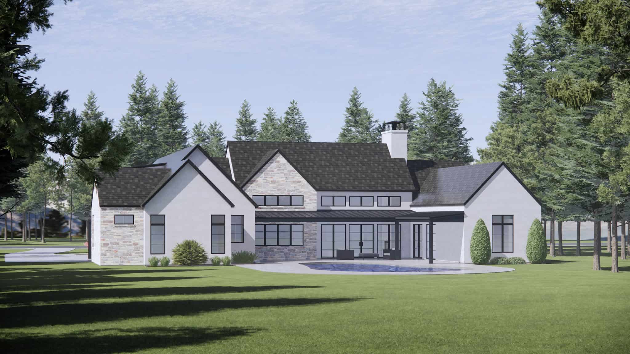 Rear View of this 4-Bedroom,3673 Sq Ft Plan -220-1008