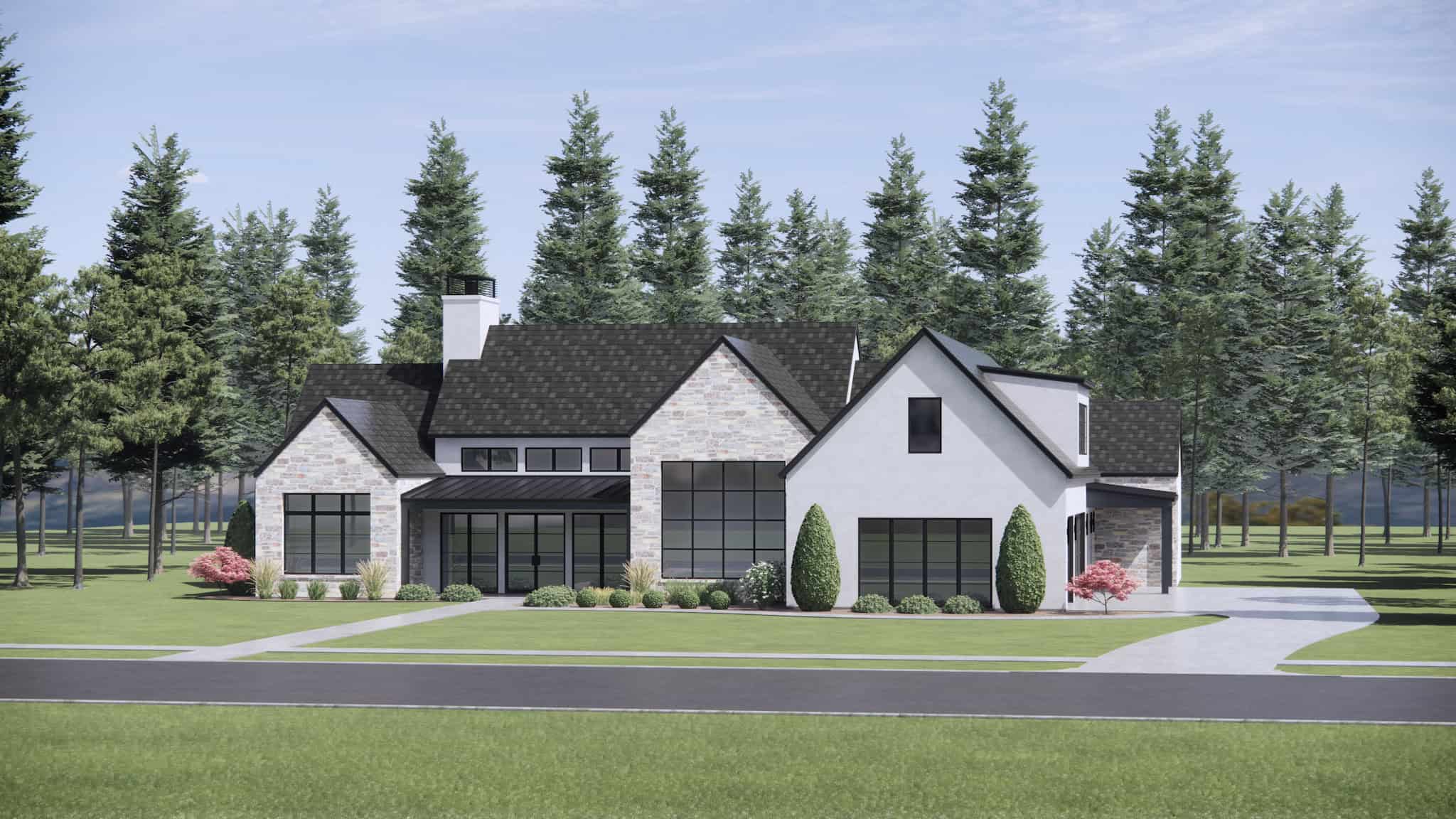 Front View of this 4-Bedroom,3673 Sq Ft Plan -220-1008