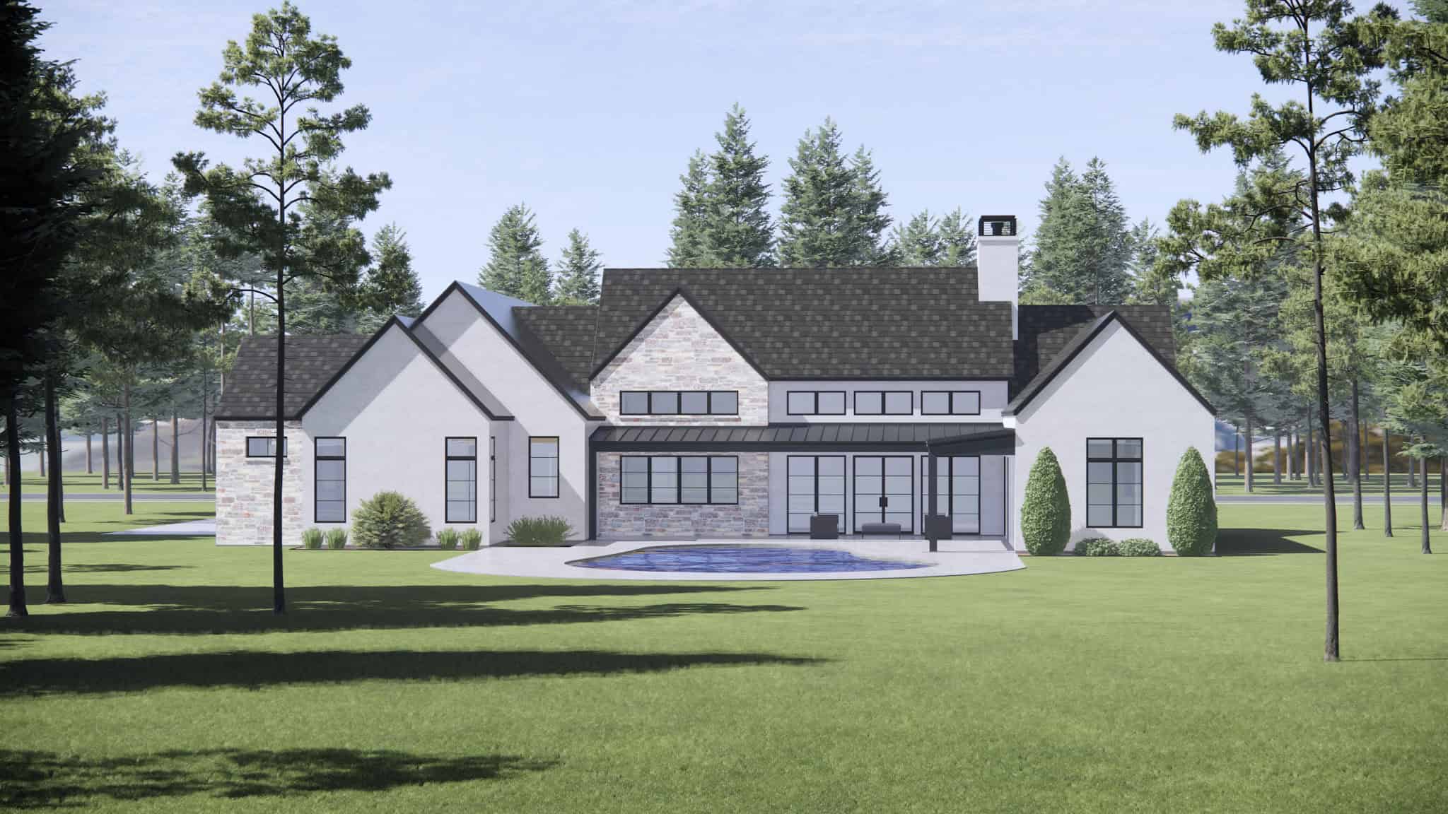 Rear View of this 4-Bedroom,3673 Sq Ft Plan -220-1008