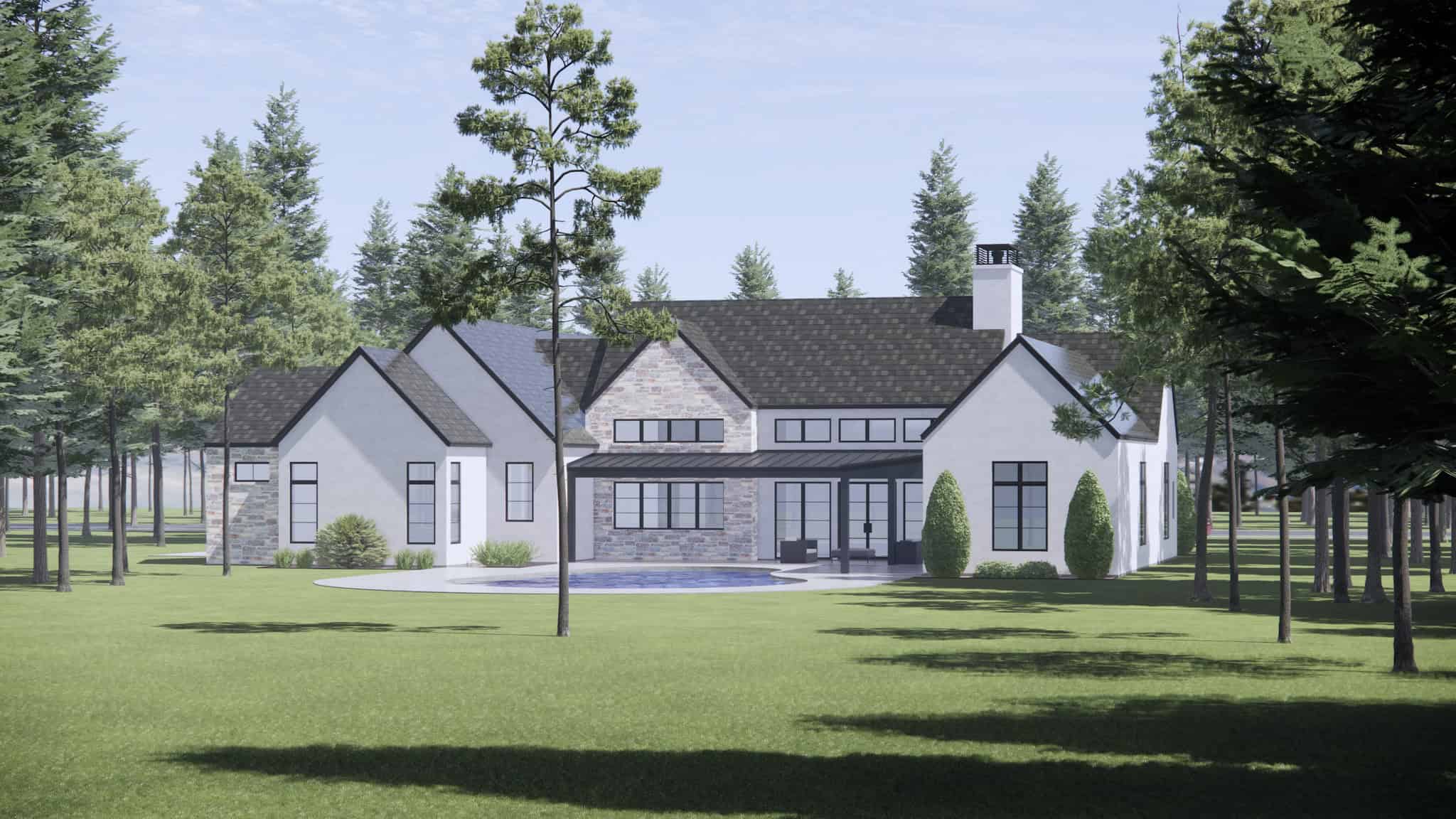 Rear View of this 4-Bedroom,3673 Sq Ft Plan -220-1008