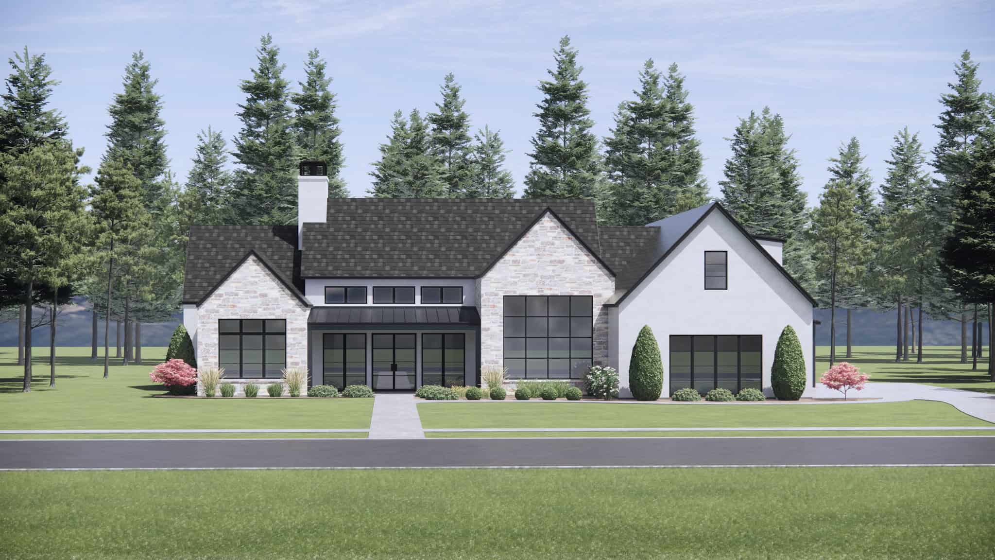 Front elevation of Traditional home (ThePlanCollection: House Plan #220-1008)