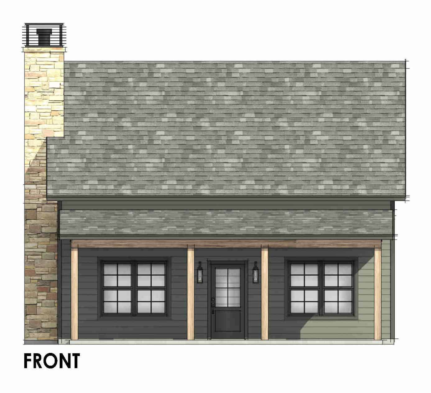 Front View of this 3-Bedroom,1403 Sq Ft Plan -220-1019
