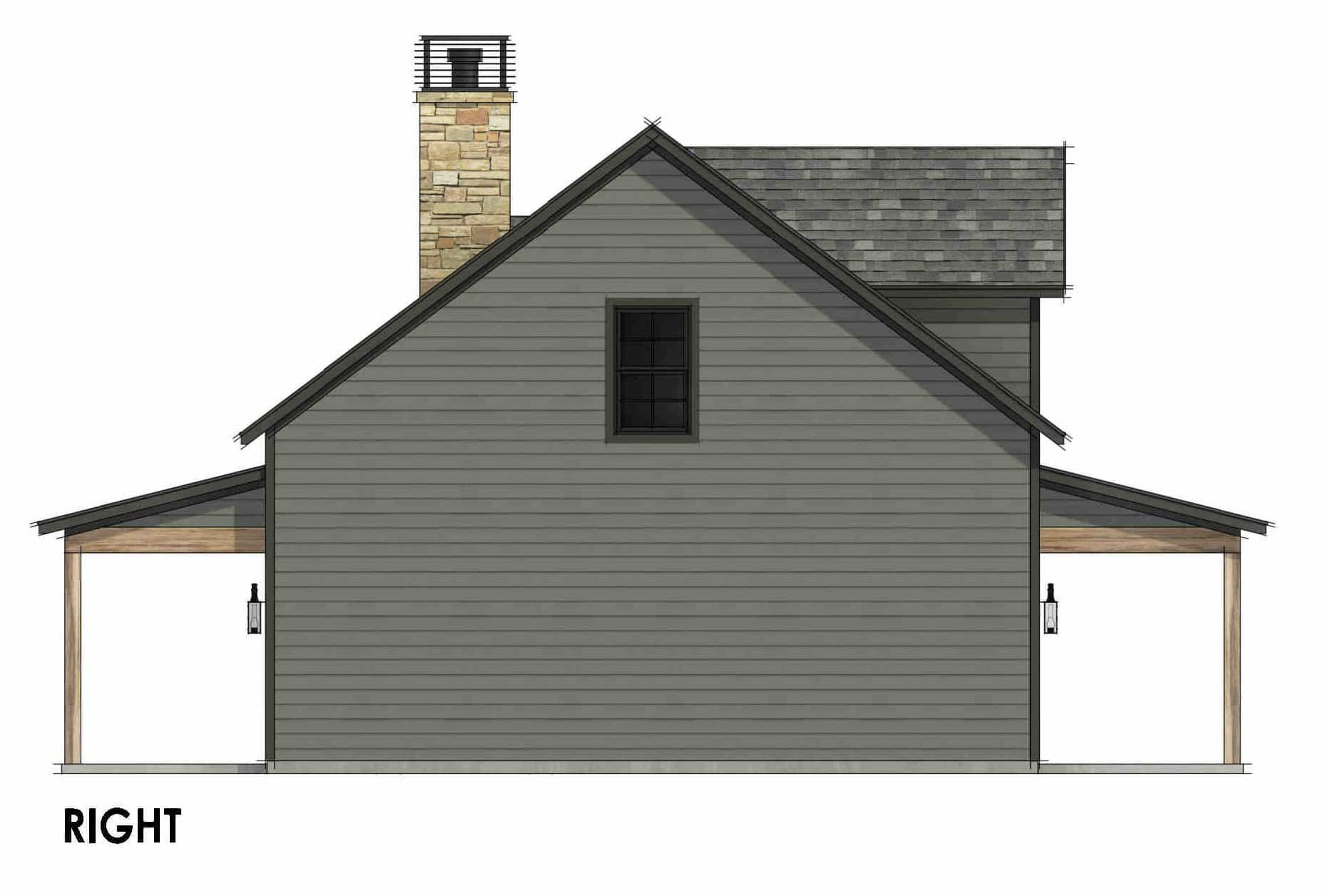 Right Side View of this 3-Bedroom,1403 Sq Ft Plan -220-1019