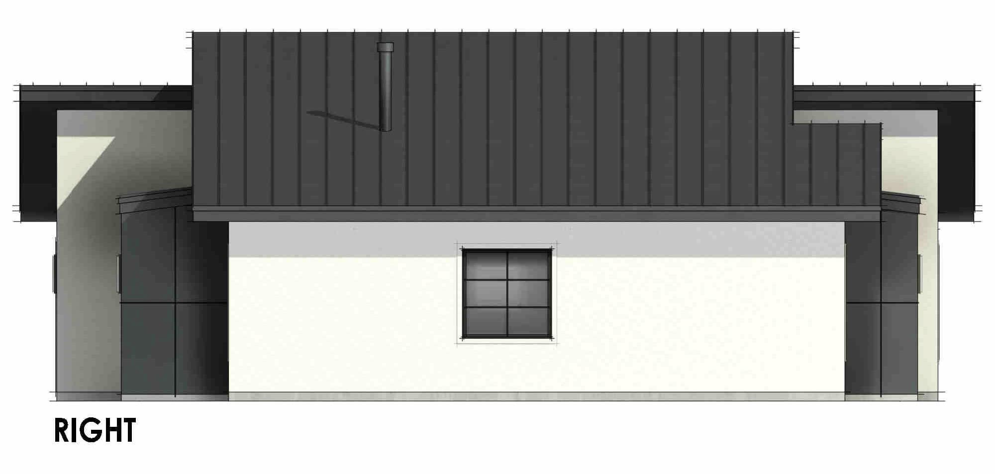 Home Plan Right Elevation of this 3-Bedroom,1700 Sq Ft Plan -220-1021