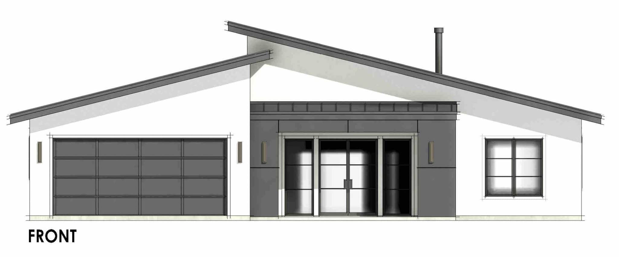 Home Plan Front Elevation of this 3-Bedroom,1700 Sq Ft Plan -220-1021