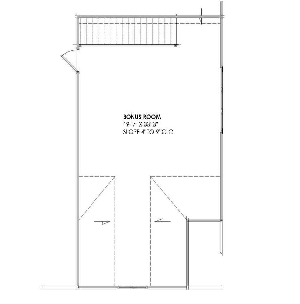 Bonus Room of Arts and Crafts Plan #220-1022