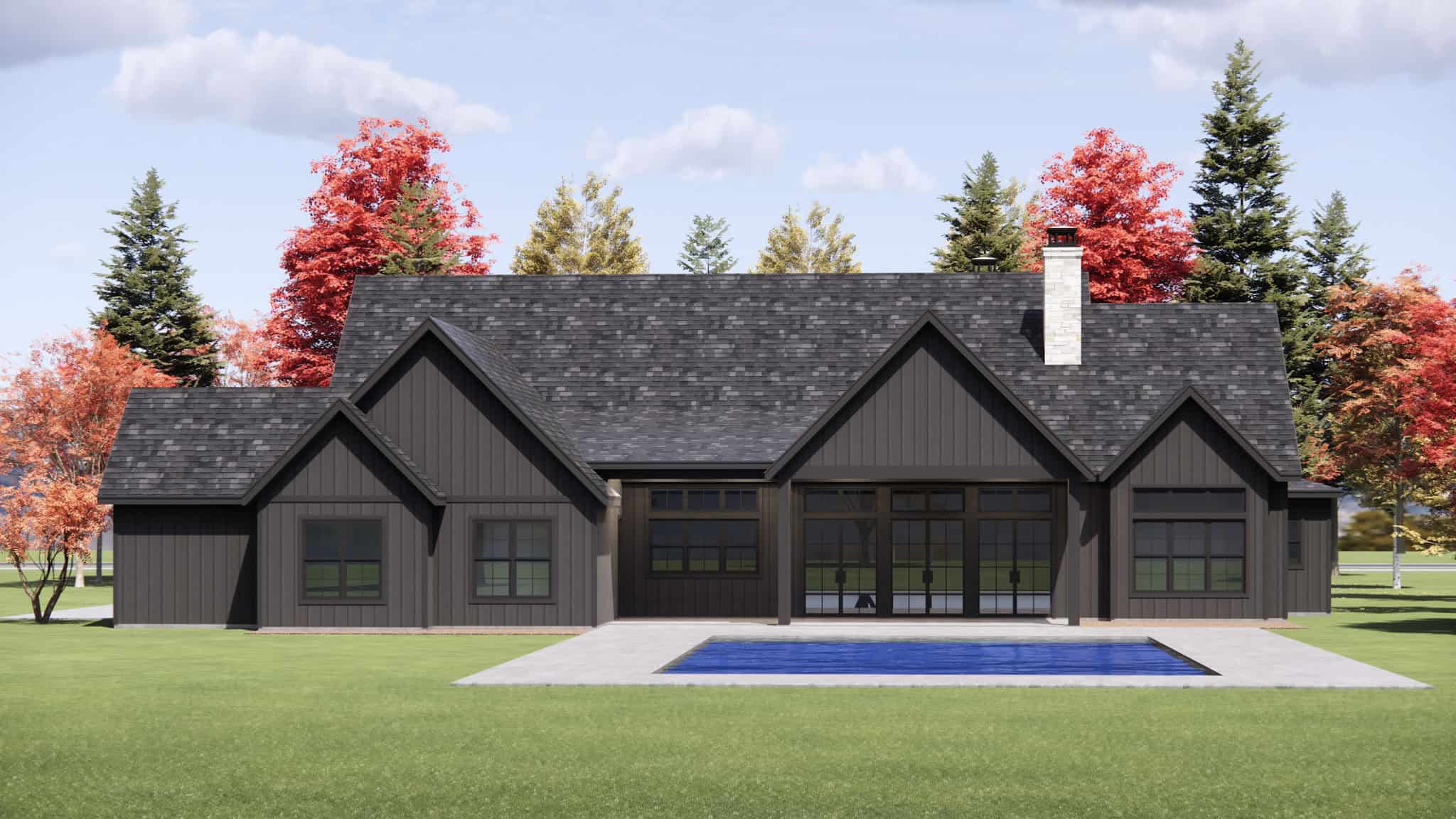 Rear View of this 4-Bedroom,3339 Sq Ft Plan -220-1022