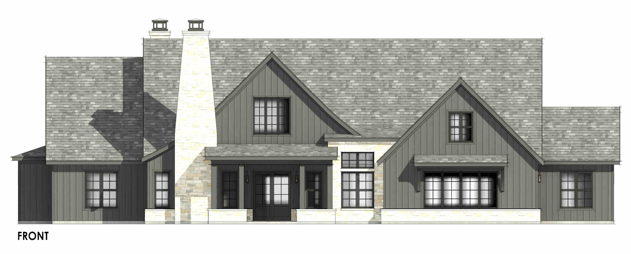 Home Plan Front Elevation of this 4-Bedroom,3339 Sq Ft Plan -220-1022