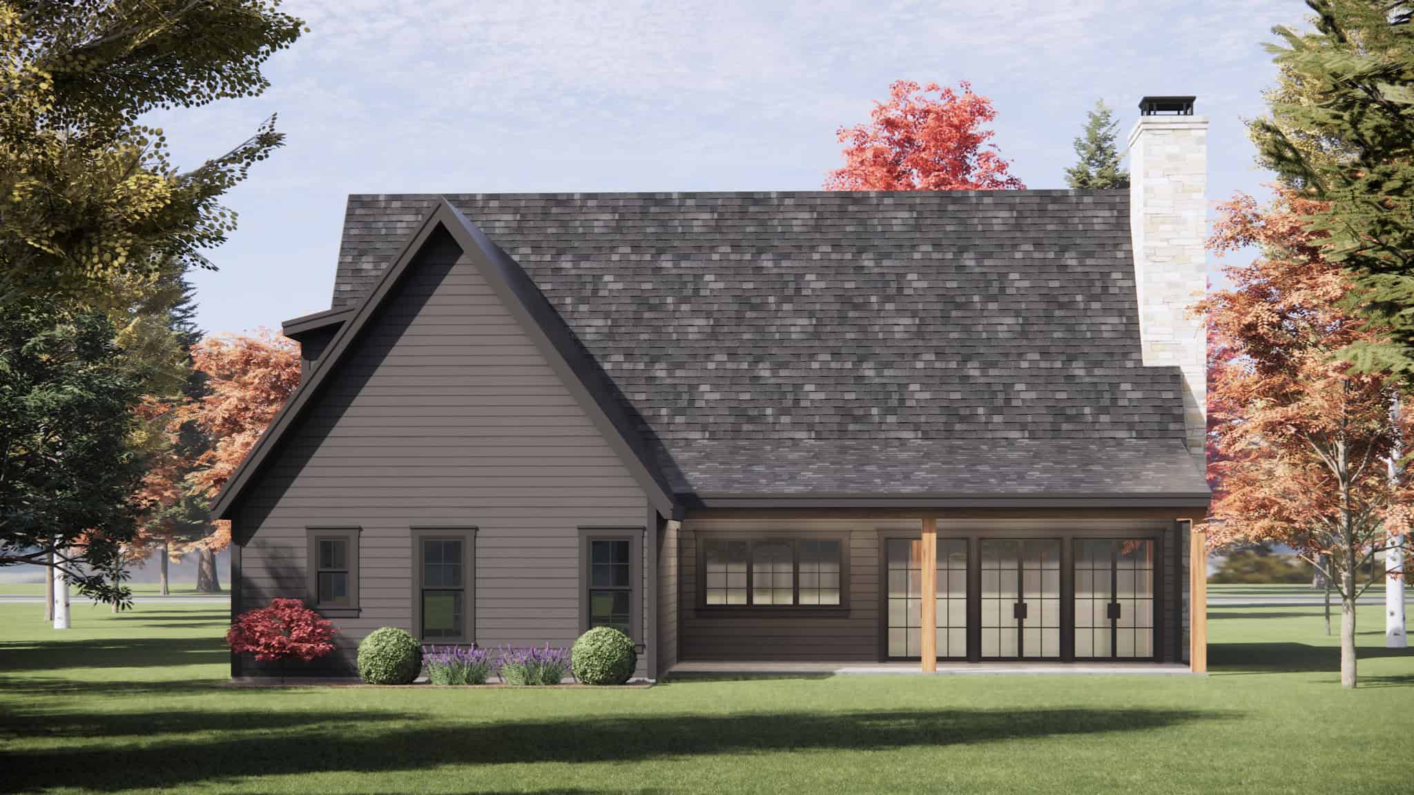 Rear View of this 4-Bedroom,3164 Sq Ft Plan -220-1024