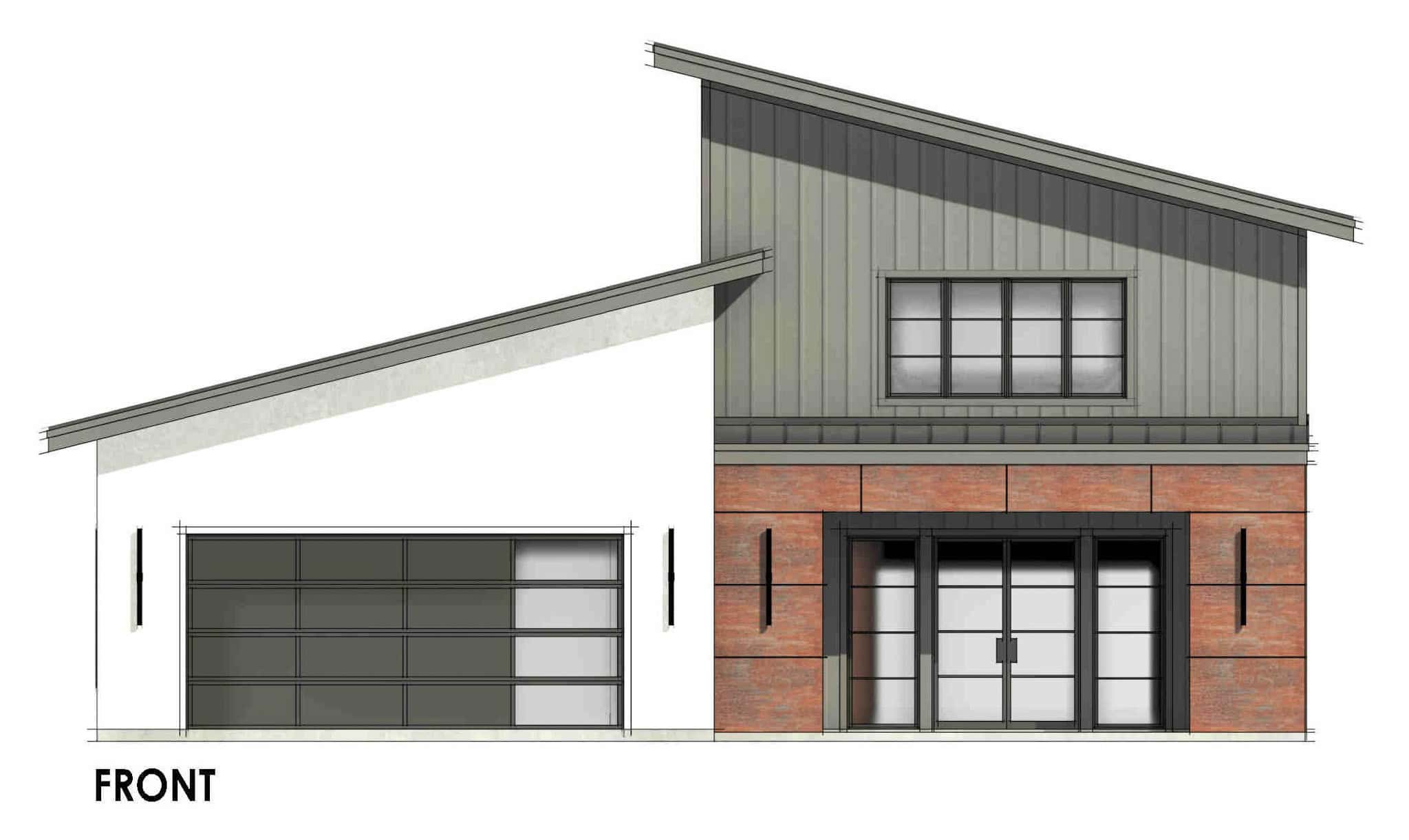 Home Plan Front Elevation of this 4-Bedroom,2410 Sq Ft Plan -220-1034