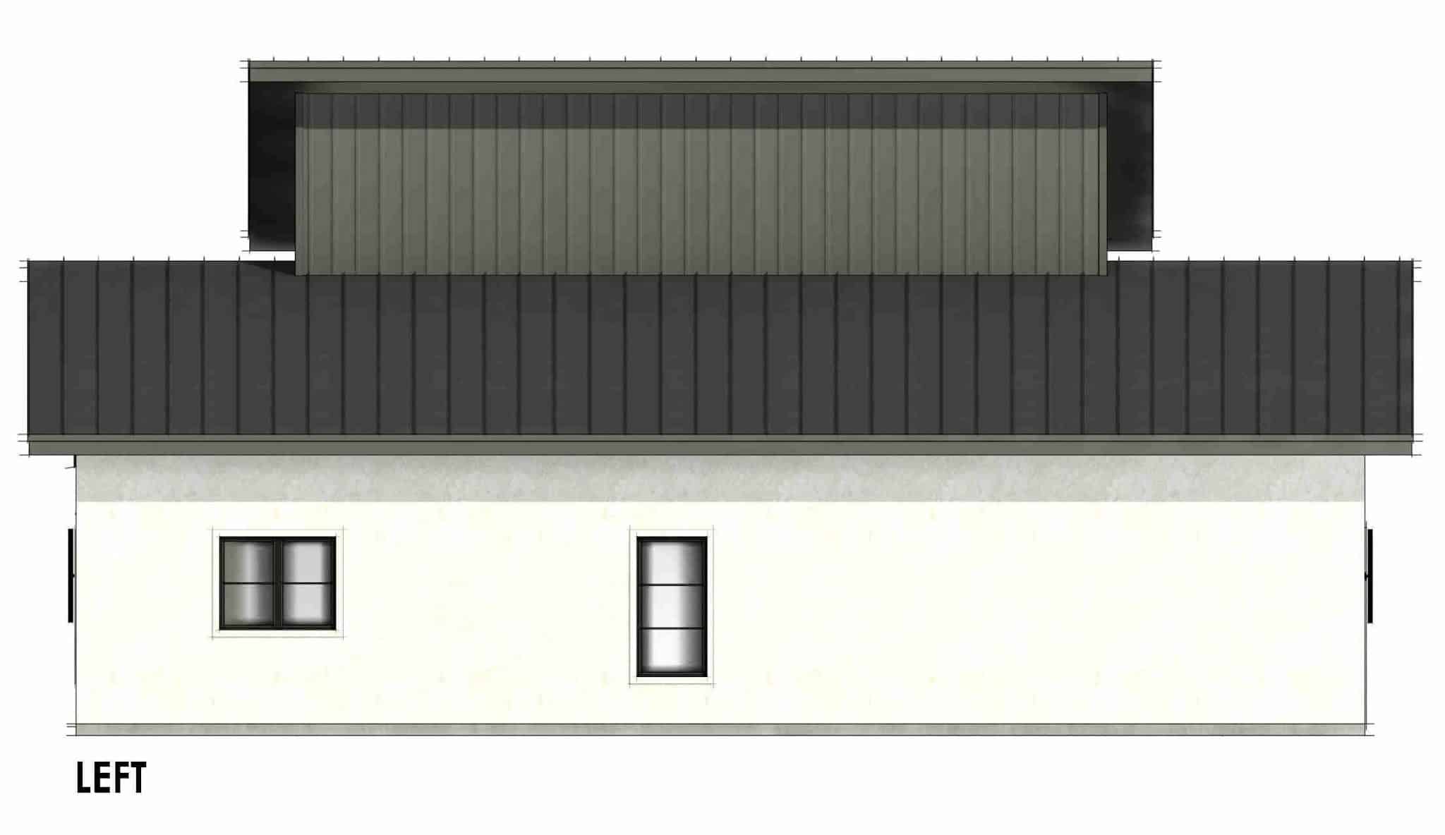 Home Plan Left Elevation of this 4-Bedroom,2410 Sq Ft Plan -220-1034