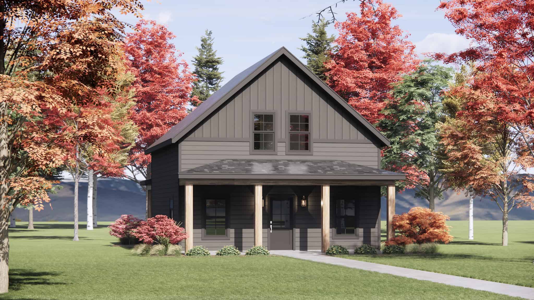 Left Side View of this 3-Bedroom,1197 Sq Ft Plan -220-1038