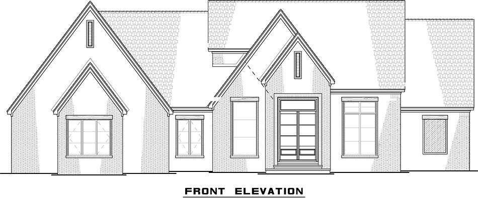 Home Plan Front Elevation of this 3-Bedroom,2383 Sq Ft Plan -221-1001