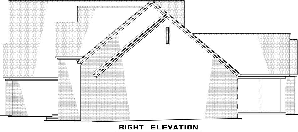 Home Plan Right Elevation of this 3-Bedroom,2383 Sq Ft Plan -221-1001