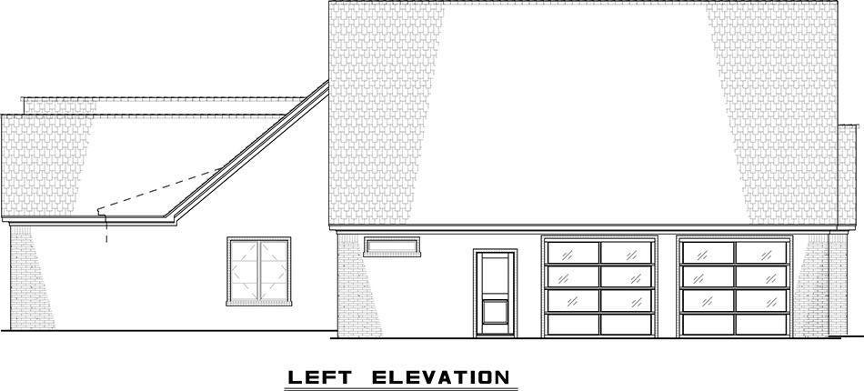 Home Plan Left Elevation of this 3-Bedroom,2383 Sq Ft Plan -221-1001