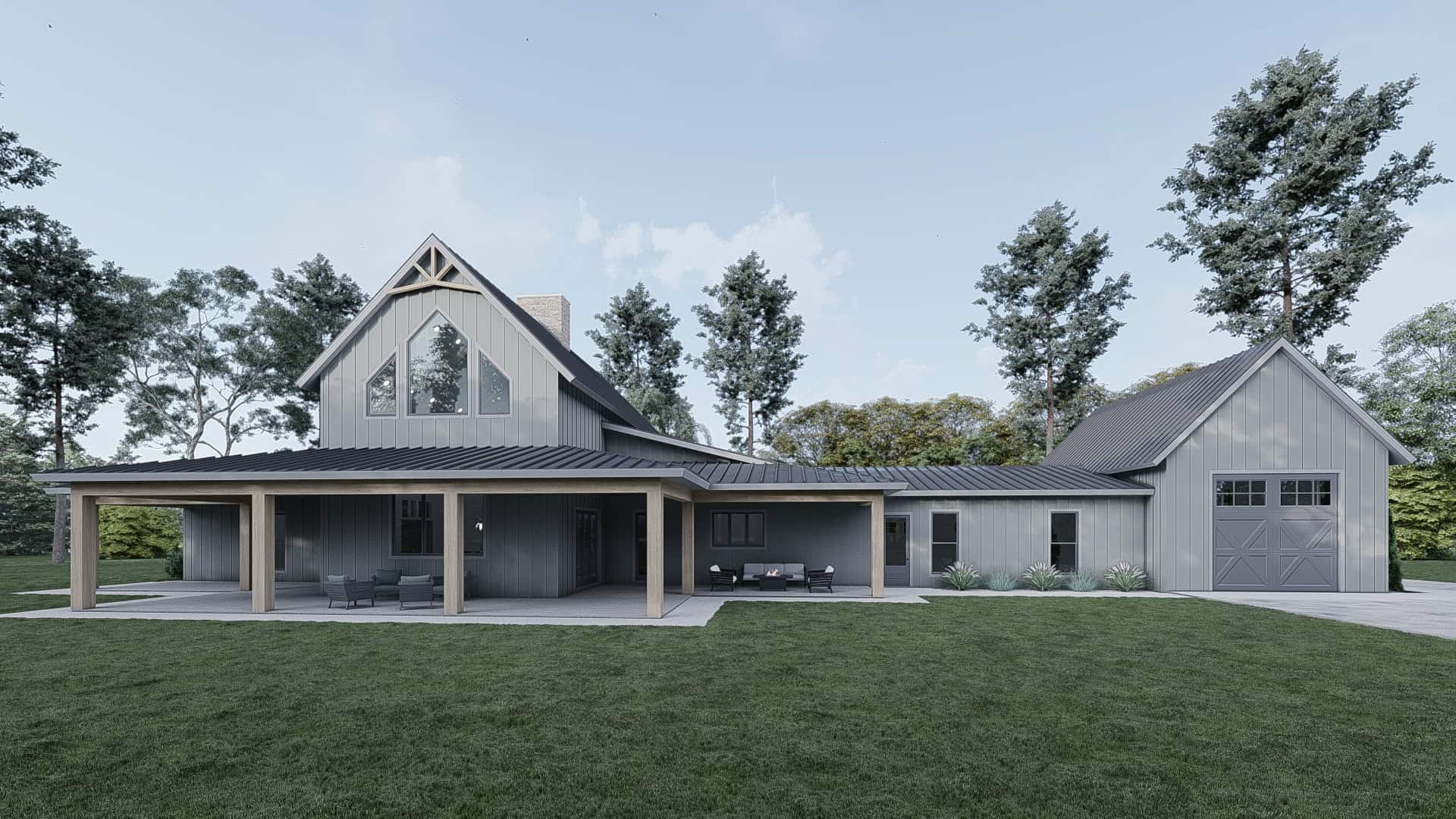 Rear View of this 5-Bedroom,3479 Sq Ft Plan -221-1005