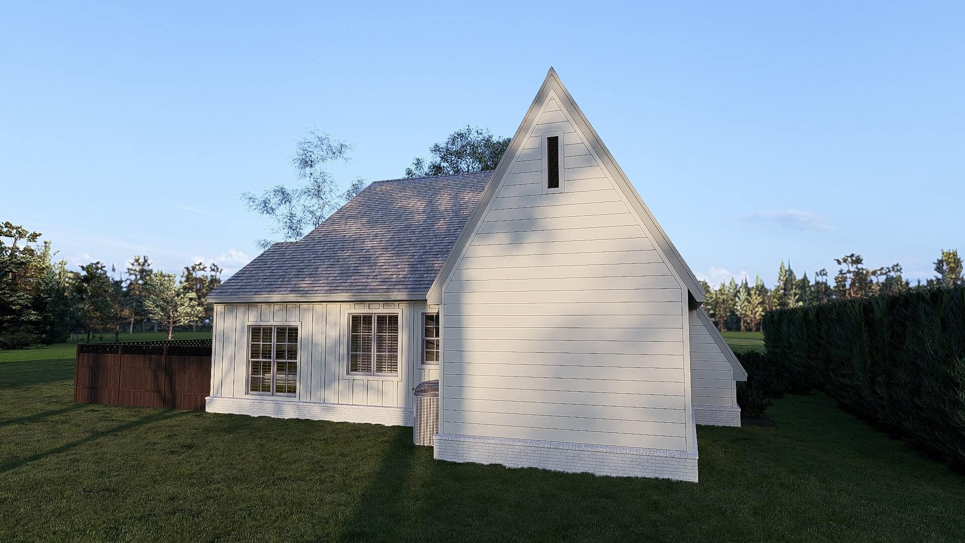 Rear View of this 3-Bedroom,1523 Sq Ft Plan -221-1007