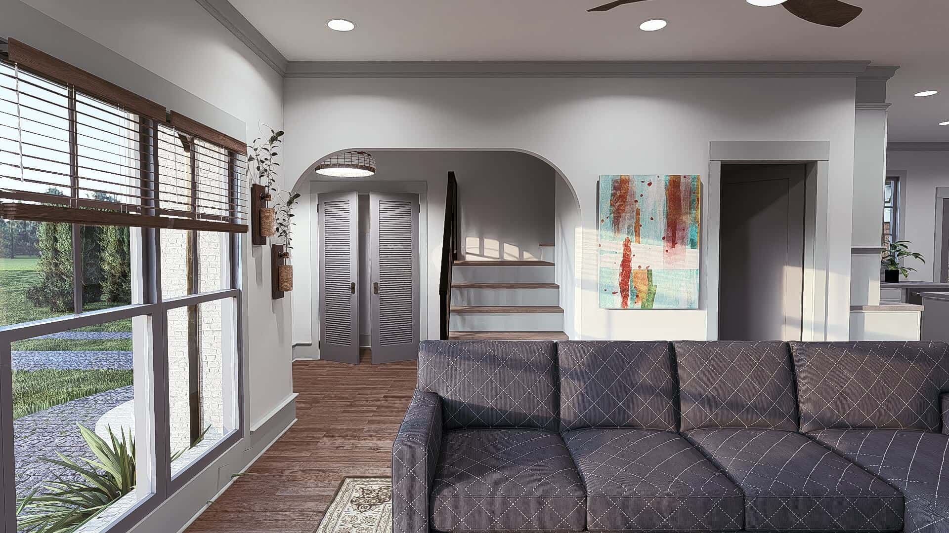 Living Room of this 3-Bedroom,1523 Sq Ft Plan -221-1007