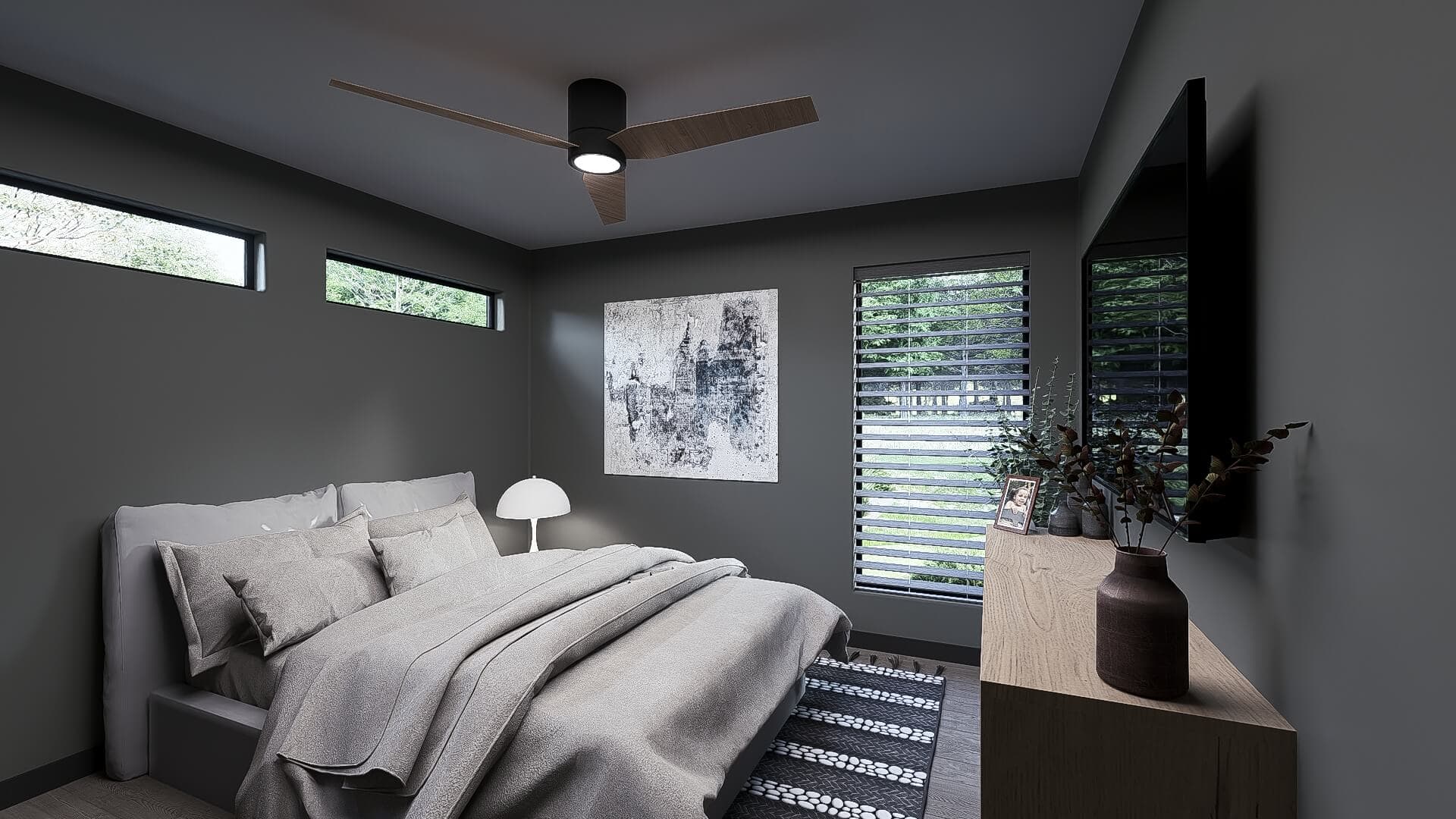 Bedroom of this 1-Bedroom,1093 Sq Ft Plan -221-1008