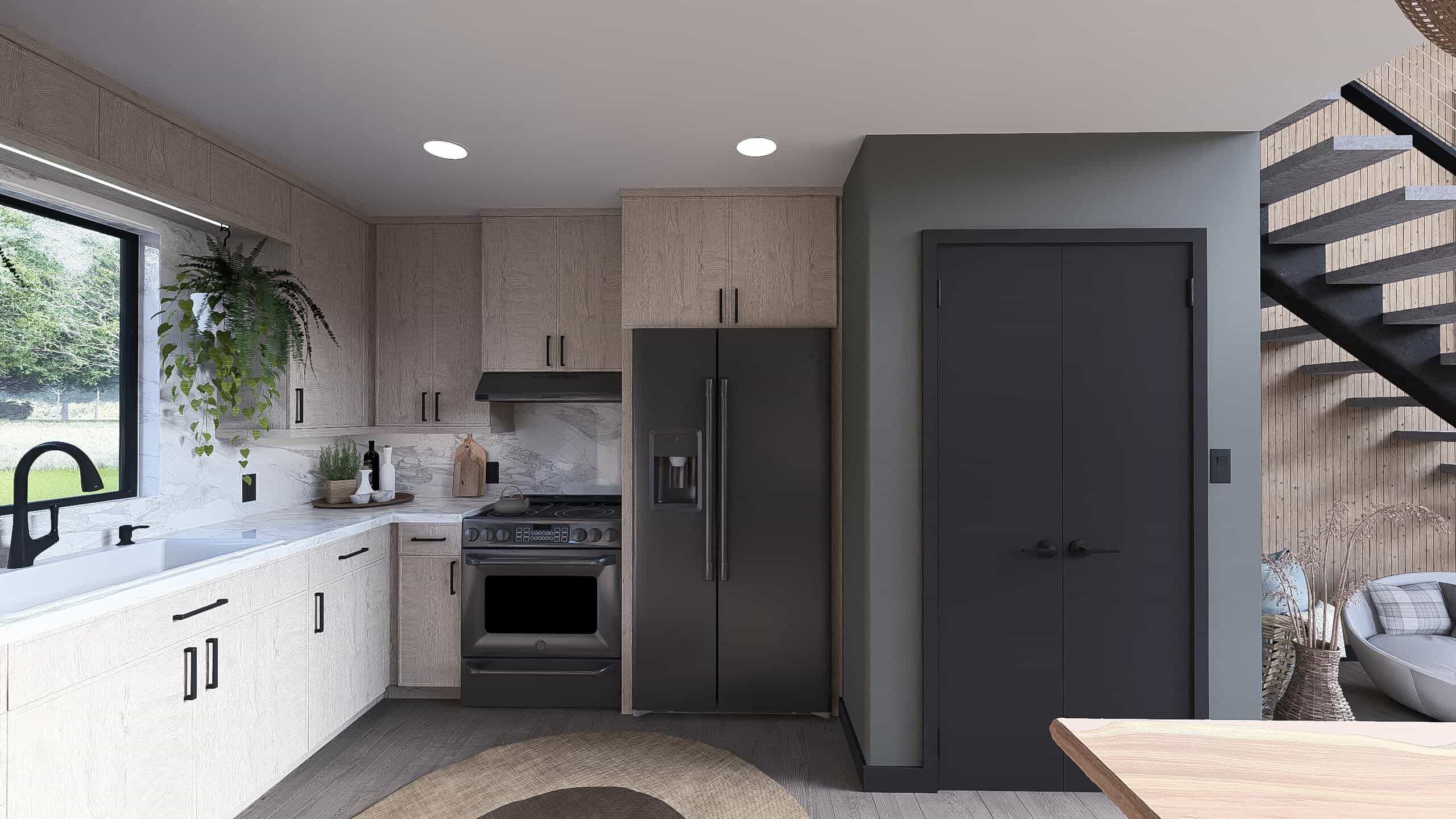 Kitchen of this 1-Bedroom,1093 Sq Ft Plan -221-1008