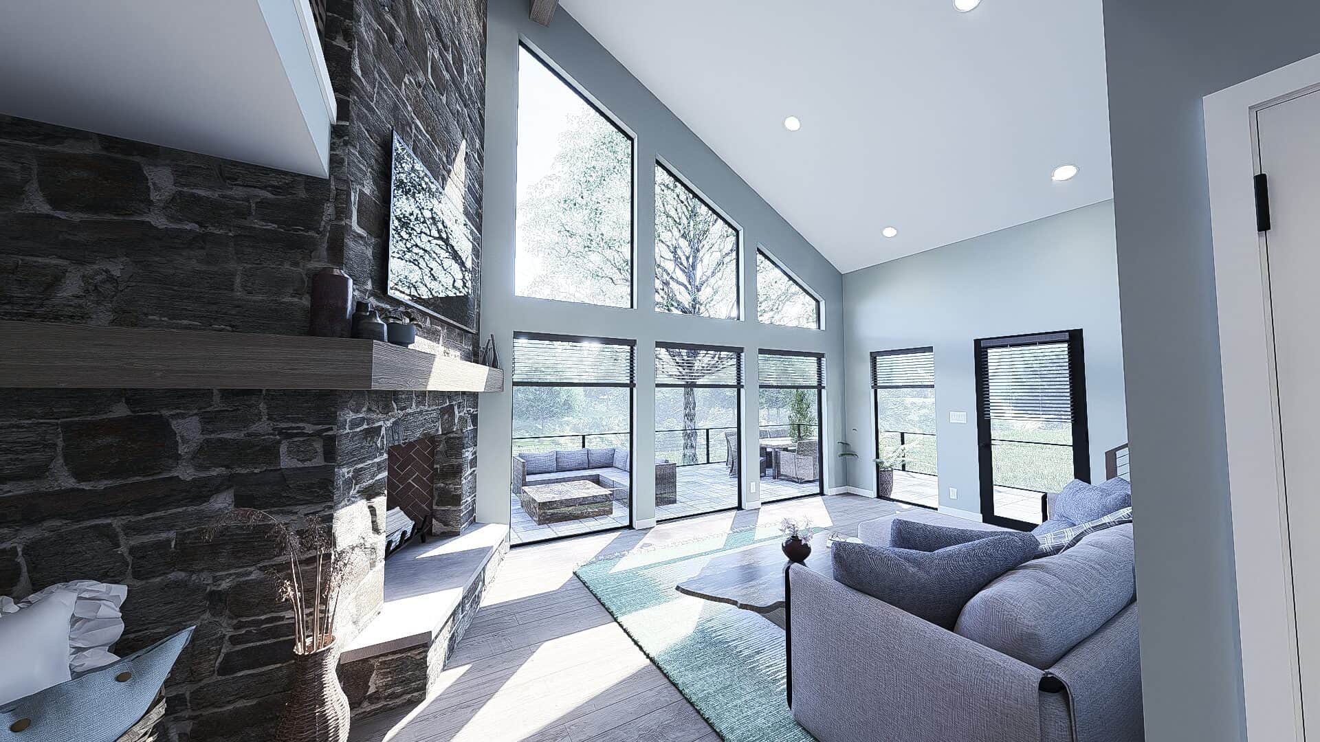 Great Room of this 3-Bedroom,1318 Sq Ft Plan -221-1009